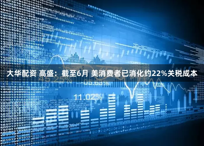 大华配资 高盛：截至6月 美消费者已消化约22%关税成本