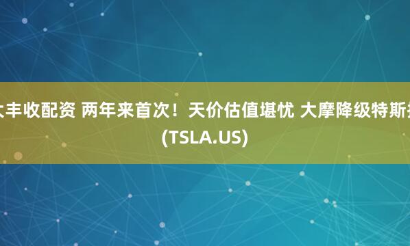 大丰收配资 两年来首次！天价估值堪忧 大摩降级特斯拉(TSLA.US)